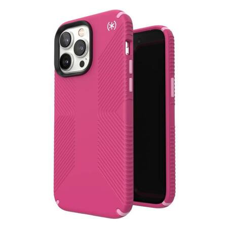 Speck Presidio2 Grip - Etui iPhone 14 Pro Max z powłoką MICROBAN (Digitalpink / Blossompink / White)