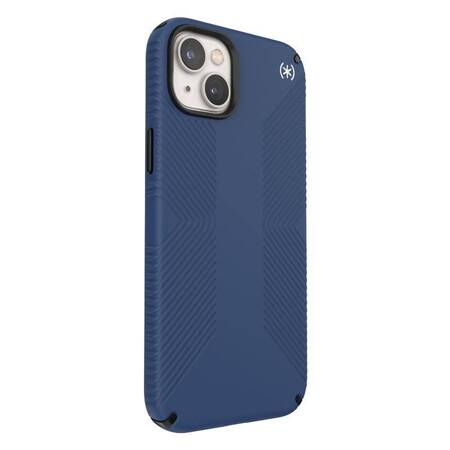 Speck Presidio2 Grip + MagSafe - Etui iPhone 14 Max z powłoką MICROBAN (Coastal Blue / Black / White)