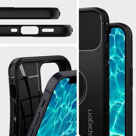 Spigen Rugged Armor - Case for iPhone 12 / iPhone 12 Pro Case (Black)