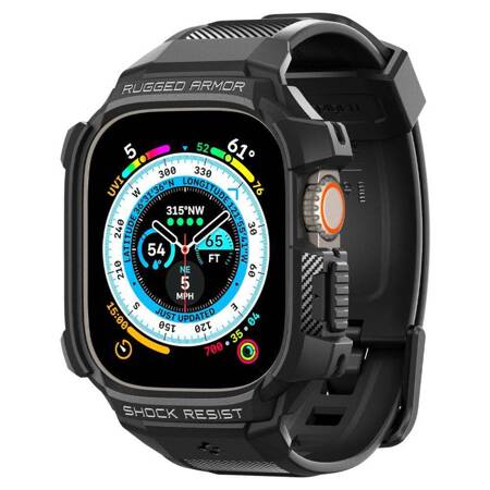 Spigen Rugged Armor Pro Case – Band with case for Apple Watch Ultra 49 mm (Black)