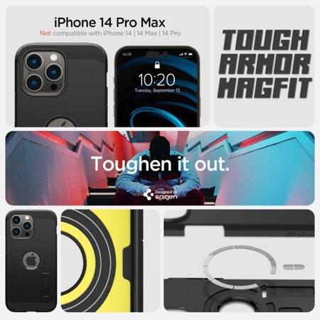 Spigen Tough Armor MagFit - Case for iPhone 14 Pro Max MagSafe (Black)