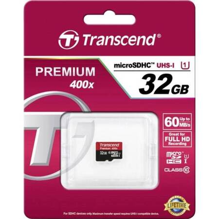 Transcend Memory Micro SDHC 32 GB Class 10 UHS-I