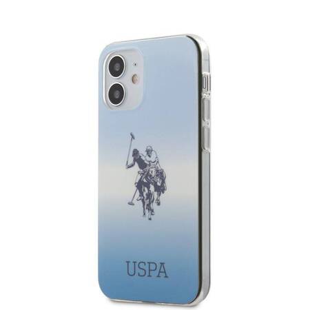 US Polo Assn Dh & Logo Gradient - Etui iPhone 12 Mini (blue)