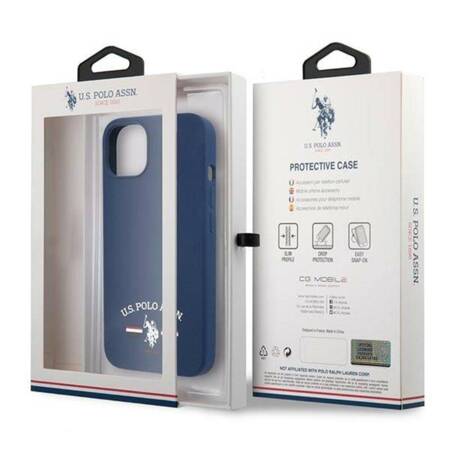 US Polo Assn Silicone Logo - Case for iPhone 13 (Navy blue)