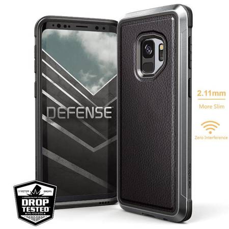 X-Doria Defense Lux - Aluminum Case for Samsung Galaxy S9 (Black Leather)