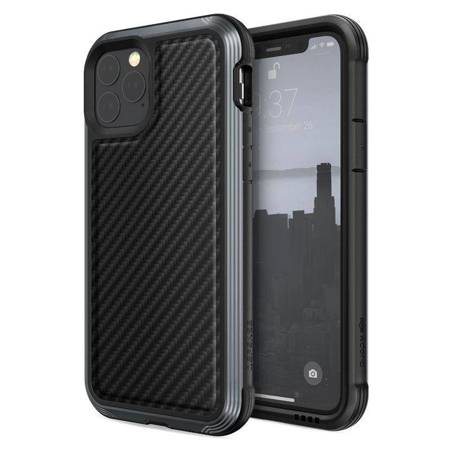 X-Doria Defense Lux - Aluminum Case for iPhone 11 Pro (Drop test 3m) (Black Carbon Fiber)