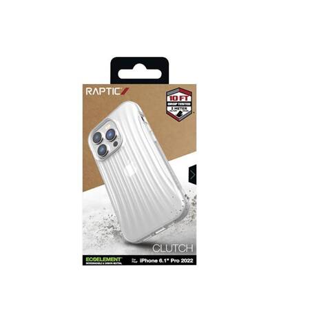 X-Doria Raptic Clutch - Biodegradable case for iPhone 14 Pro (Drop-Tested 3m) (Clear)