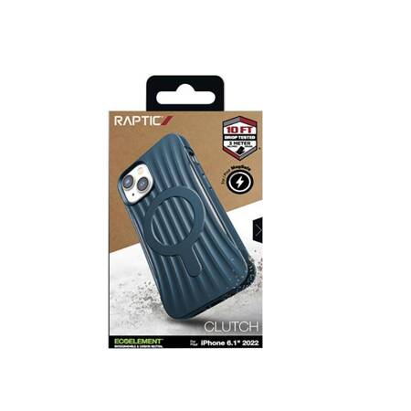 X-Doria Raptic Clutch MagSafe - Biodegradable case for iPhone 14 (Drop-Tested 3m) (Marine Blue)