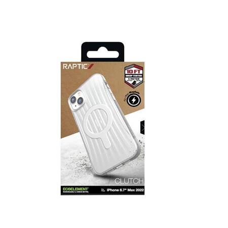 X-Doria Raptic Clutch MagSafe - Biodegradable case for iPhone 14 Plus (Drop-Tested 3m) (Clear)