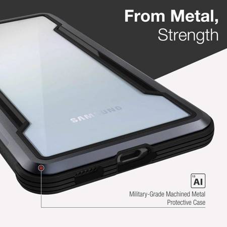 X-Doria Raptic Shield - Aluminum Case for Samsung Galaxy S21 + (Antimicrobial protection) (Black)