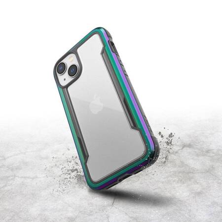X-Doria Raptic Shield - Aluminum Case for iPhone 14 (Drop-Tested 3m) (Iridescent)