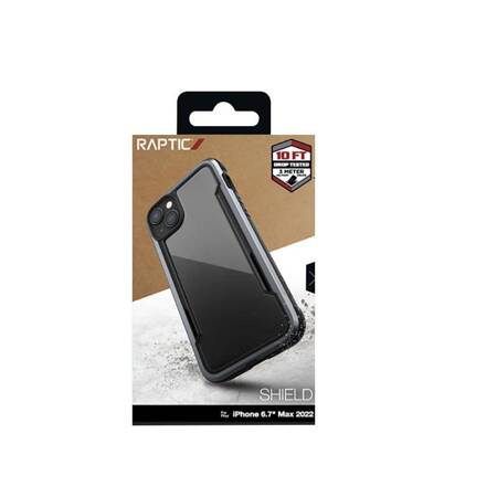 X-Doria Raptic Shield - Aluminum Case for iPhone 14 Plus (Drop-Tested 3m) (Black)