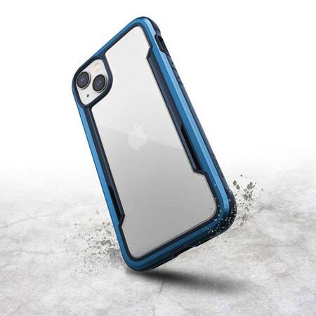 X-Doria Raptic Shield - Aluminum Case for iPhone 14 Plus (Drop-Tested 3m) (Marine Blue)