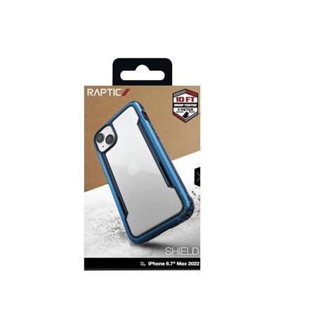 X-Doria Raptic Shield - Aluminum Case for iPhone 14 Plus (Drop-Tested 3m) (Marine Blue)