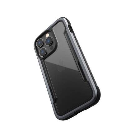 X-Doria Raptic Shield - Aluminum Case for iPhone 14 Pro (Drop-Tested 3m) (Black)
