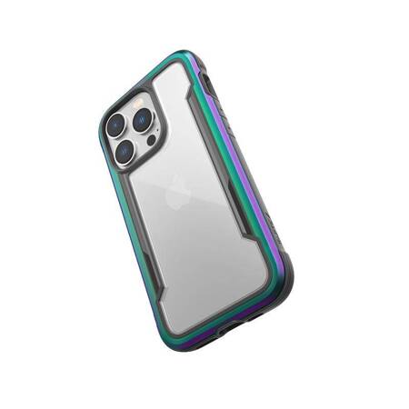 X-Doria Raptic Shield - Aluminum Case for iPhone 14 Pro (Drop-Tested 3m) (Iridescent)