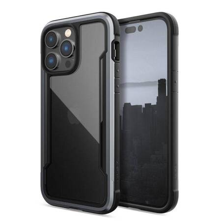 X-Doria Raptic Shield - Aluminum Case for iPhone 14 Pro Max (Drop-Tested 3m) (Black)