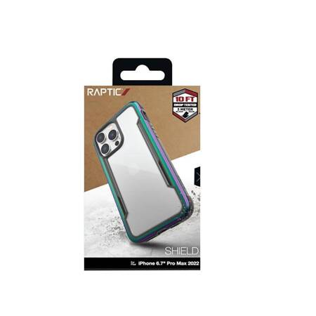 X-Doria Raptic Shield - Aluminum Case for iPhone 14 Pro Max (Drop-Tested 3m) (Iridescent)