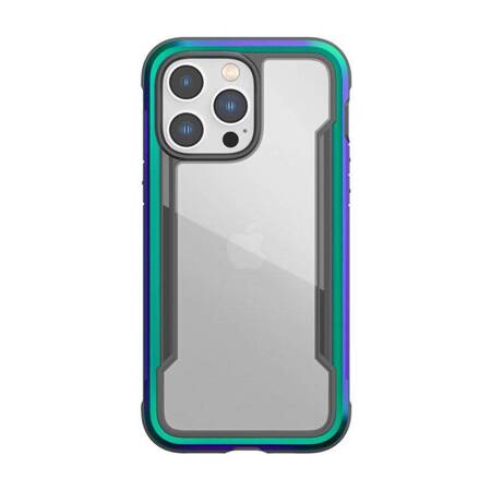 X-Doria Raptic Shield - Aluminum Case for iPhone 14 Pro Max (Drop-Tested 3m) (Iridescent)