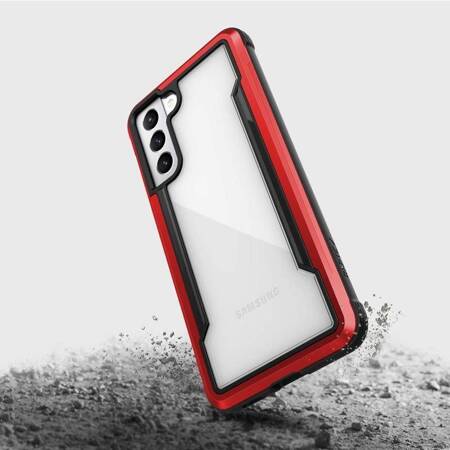 X-Doria Raptic Shield - Aluminum case for Samsung Galaxy S21 (Antimicrobial protection) (Red)