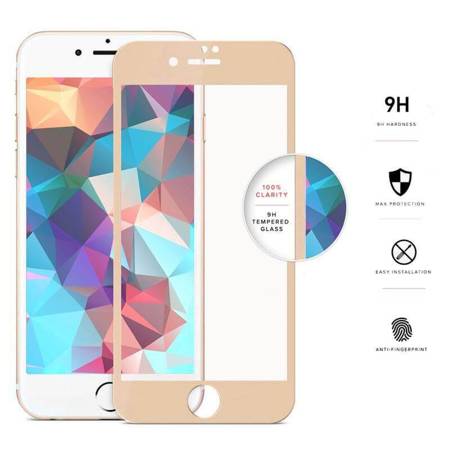 Zizo Full Edge to Edge - iPhone 7 Plus Full Tempered Glass Screen Protector 9H (Gold)