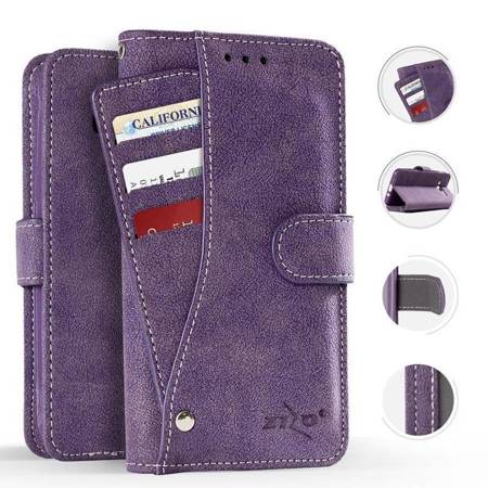 Zizo Slide Out Wallet Pouch for iPhone X (Purple)