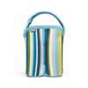 BUILT Bottle Buddy Two Bottle Tote with holder (Baby Blue Stripe)