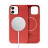 Crong Essential Cover Magnetic - Leather case for iPhone 12 / iPhone 12 Pro MagSafe (Red)