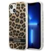 Guess Leopard Electro Stripe - Cover for iPhone 13 (Brown)