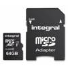 Integral UltimaPro - Memory Card 64 GB microSDHC/XC 100MB/s Class 10 UHS-I U1/ V10 + Adapter
