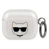 Karl Lagerfeld Choupette Head Glitter - Case for AirPods 3 (Silver)