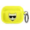 Karl Lagerfeld Choupette Head Glitter - Case for Airpods Pro (fluo yellow)