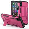 Zizo Hybrid Transformer Cover - Tough Cover for iPhone X with Kickstand (Hot Pink/Black)