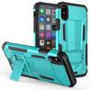Zizo Hybrid Transformer Cover - Tough Cover for iPhone X with Kickstand (Teal/Black)