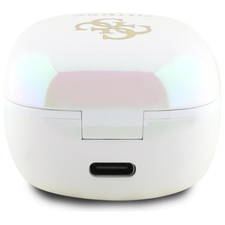 Guess 4G Printed Logo - TWS Bluetooth-Kopfhörer + Ladetasche (weiß)