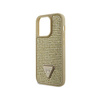 Guess Rhinestone Triangle - iPhone 14 Pro Case (Gold)