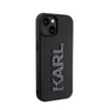 Karl Lagerfeld 3D Gummi Glitter Logo - iPhone 15 Tasche (schwarz)