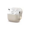 Moshi Pebbo - AirPods Pro Tasche mit abnehmbarer Handschlaufe (Savanna Beige)