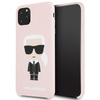 Pouzdro Karl Lagerfeld Fullbody Silicone Iconic - iPhone 11 Pro Max (růžové)