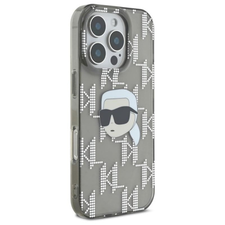 Karl Lagerfeld IML Karl Head Electroplated - Case for iPhone 16 Pro (black)
