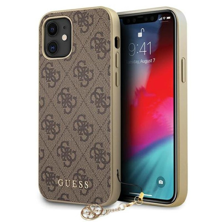 Guess 4G Charms Kollektion - iPhone 12 mini Tasche (braun)