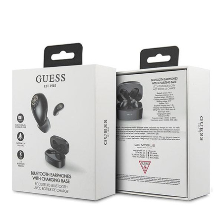 Guess Wireless Earphones 5.0 4H - Casque TWS + station d'accueil (noir)
