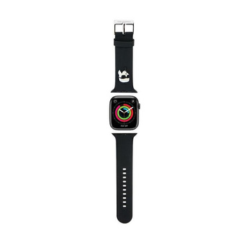 Karl Lagerfeld 3D Rubber Karl Head NFT - Armband für Apple Watch 42/44/45/49 mm (schwarz)