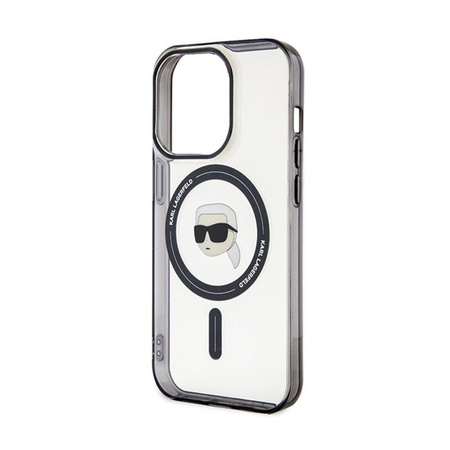 Karl Lagerfeld IML Karl Head MagSafe - pouzdro pro iPhone 15 Pro Max (průhledné)