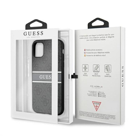 Guess 4G Printed Stripe - iPhone 11 Case (gray)
