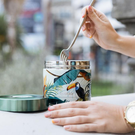 Quokka Whim Food Jar - Termoska na oběd / Obědová termoska 600 ml (tropická)