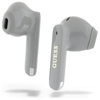 Guess hosszúkás, fémes, nyomtatott logóval - TWS Bluetooth fejhallgató + töltőtáska (szürke)