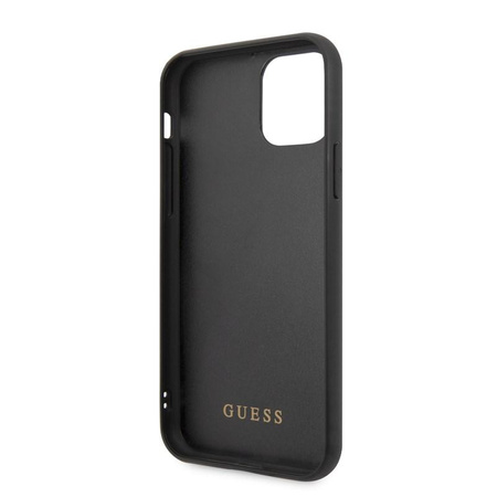 Guess Marble Glass Gold Glitter - iPhone 11 Case (black)