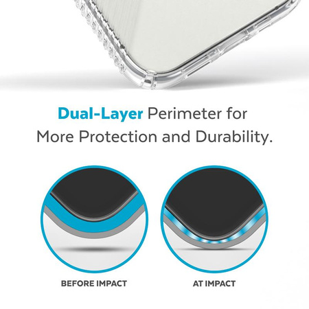 Speck Presidio Perfect-Clear with Grips + MagSafe - Etui iPhone 14 Pro Max z powłoką MICROBAN (Clear)