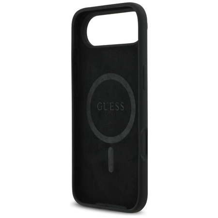 Guess Silicone Triangle Logo MagSafe - Pouzdro iPhone Air (černý)